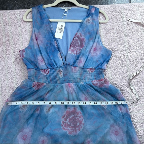 NWT Baltic Born Kamila Tulle Blue Pink Floral Maxi Dress Size XL Formal Dress - Picture 9 of 15